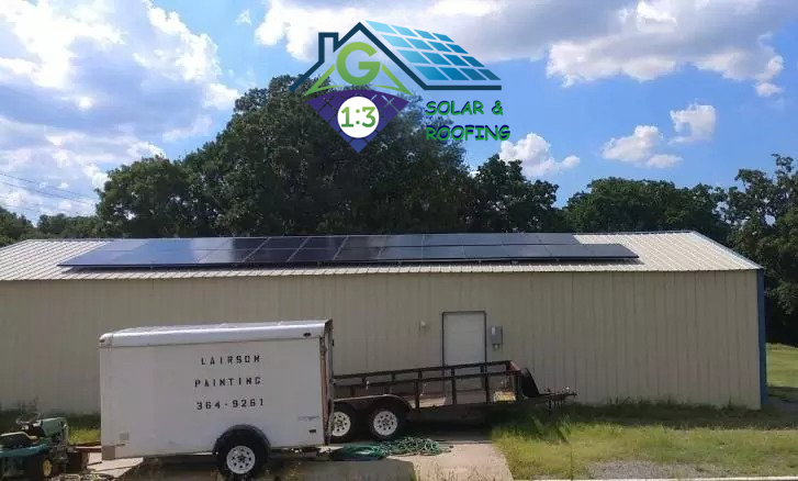 Solar on metal roof and workshops.